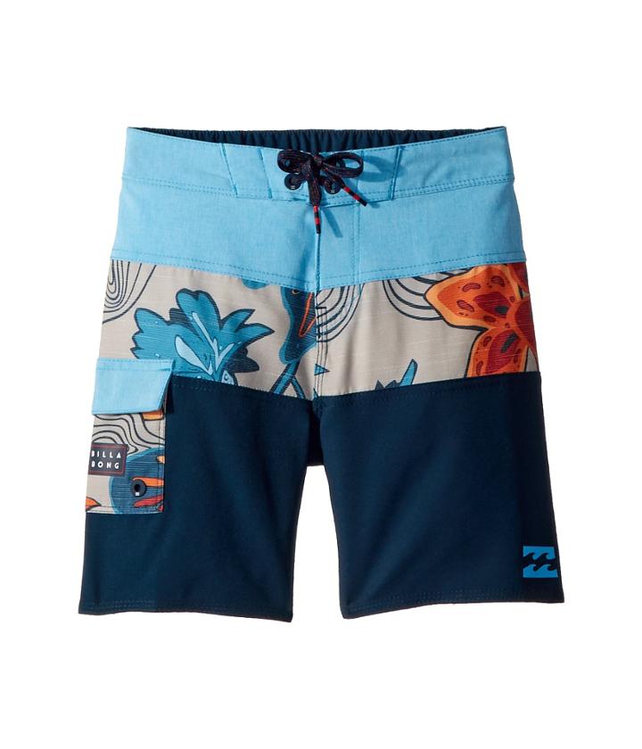 Billabong Kids Tribong X Boardshorts (toddler/little Kids) (navy) Boy's Swimwear