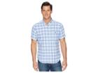 Polo Ralph Lauren Button Down Short Sleeve Sport Shirt (marian Blue Mutli) Men's Clothing