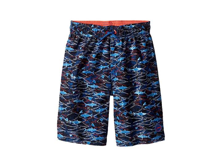 Speedo Kids Sharkamo Volley Shorts (little Kids/big Kids) (neon Lava) Boy's Swimwear