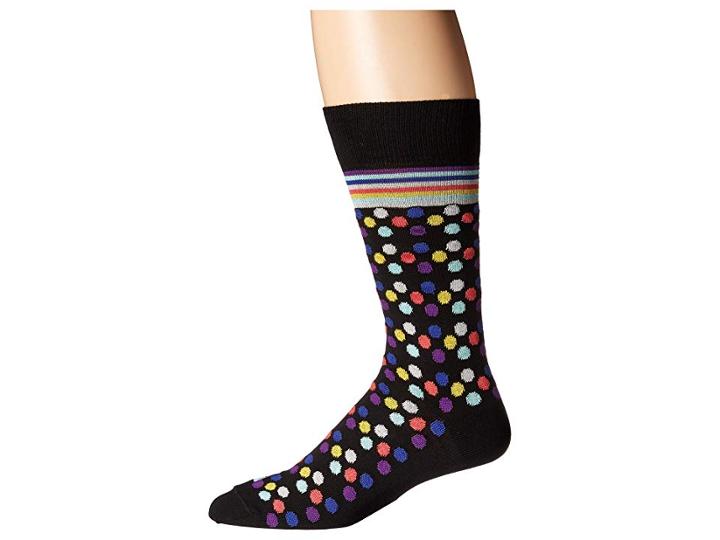 Paul Smith Cash Spot Sock (black) Men's Crew Cut Socks Shoes