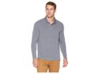 Toes On The Nose Helmsman Long Sleeve Sea Silk Polo (dark Heather Grey) Men's Clothing