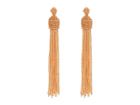 Kenneth Jay Lane Champagne Bead Tassel Direct Post Ear Earrings (champagne) Earring