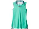 Adidas Golf Kids Fashion Print Sleeveless Polo (big Kids) (hi-res Green) Girl's Clothing