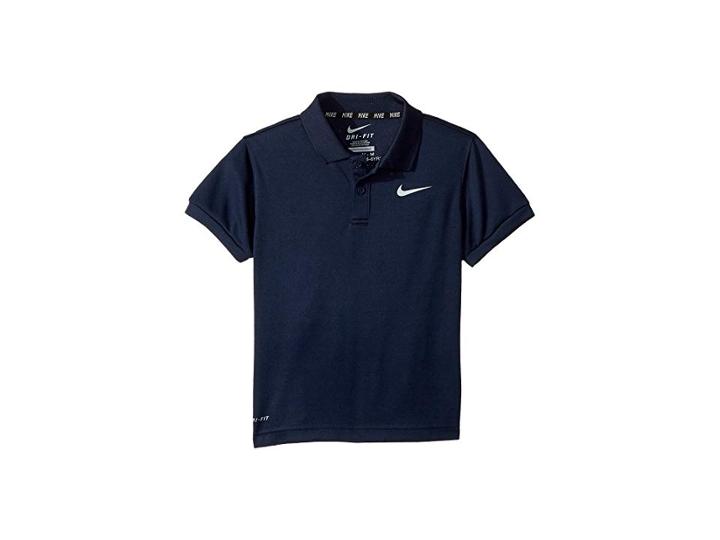 Nike Kids Dri-fittm Short Sleeve Polo (toddler/little Kids) (obsidian) Boy's Short Sleeve Pullover