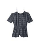Ella Moss Girl Slit Shoulder Chiffon Romper (big Kids) (spring Night) Girl's Jumpsuit & Rompers One Piece
