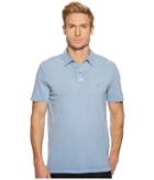 John Varvatos Star U.s.a. Pigment Rub Peace Polo K1381u1b (ocean Blue) Men's Clothing