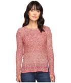 Lucky Brand Omber Lace-up Pullover (red Multi) Women's Clothing