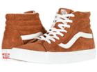 Vans Sk8-hi Reissue ((pig Suede) Leather Brown/true White) Skate Shoes
