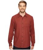 Marmot Hobson Flannel Long Sleeve Shirt (redwood Heather) Men's Long Sleeve Button Up