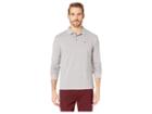 Tommy Jeans Essential Long Sleeve Polo (light Grey Heather) Men's Clothing