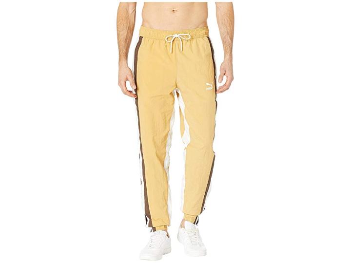 Puma Lux Woven T7 Track Pants (honey Mustard/whisper White) Men's Casual Pants