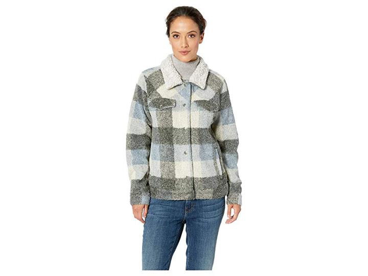 Dylan By True Grit Heather Melange Plaid Jean Jacket (denim) Women's Coat