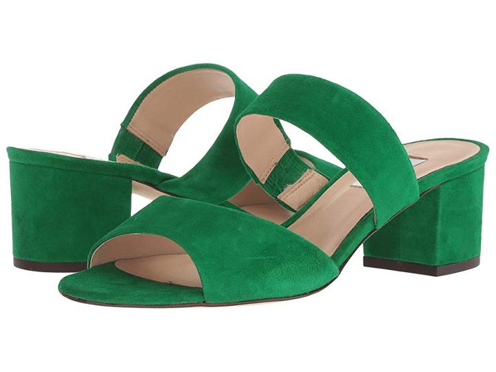 L.k. Bennett Elysia (mint Leaf Suede) Women's Sandals