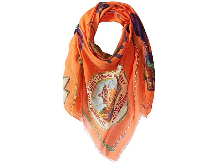 Polo Ralph Lauren Great Outdoors Patches Scarf (sailing Orange) Scarves