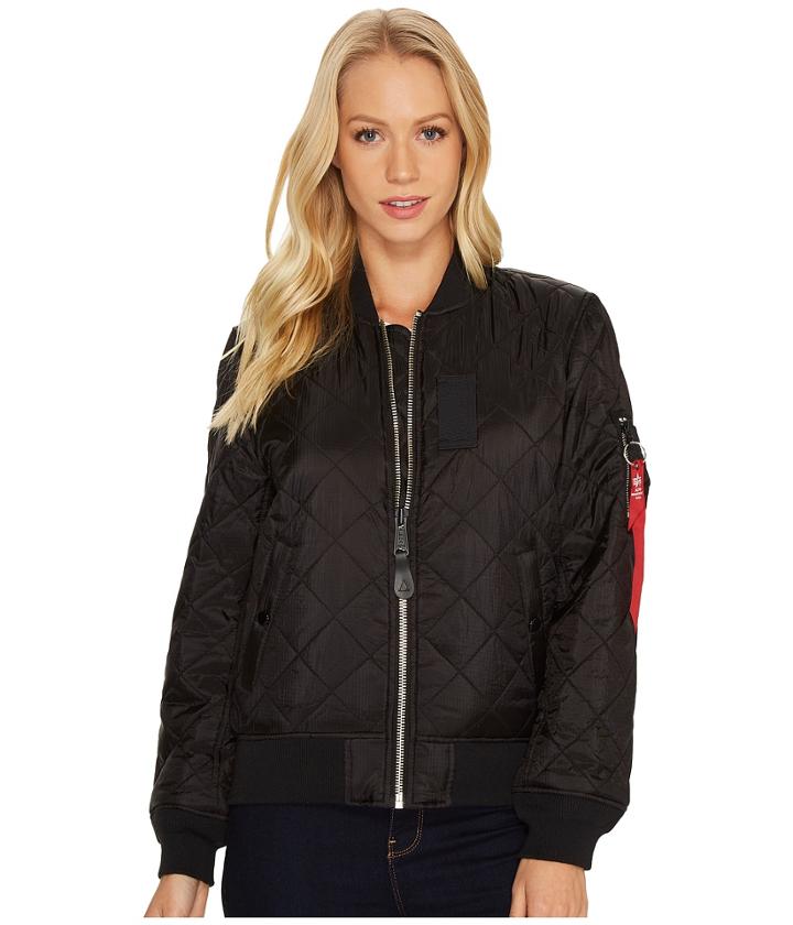 Alpha Industries Ma-1 Diamond Jacket (black) Women's Coat