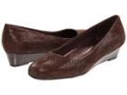 Trotters Lauren (dark Brown Suede Patent Leather) Women's Wedge Shoes