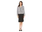 Le Suit Three-button Petal Collar Skirt Suit (black/white) Women's Suits Sets