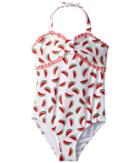 Janie And Jack One-piece Swimsuit (toddler/little Kids/big Kids) (watermelon) Girl's Swimsuits One Piece