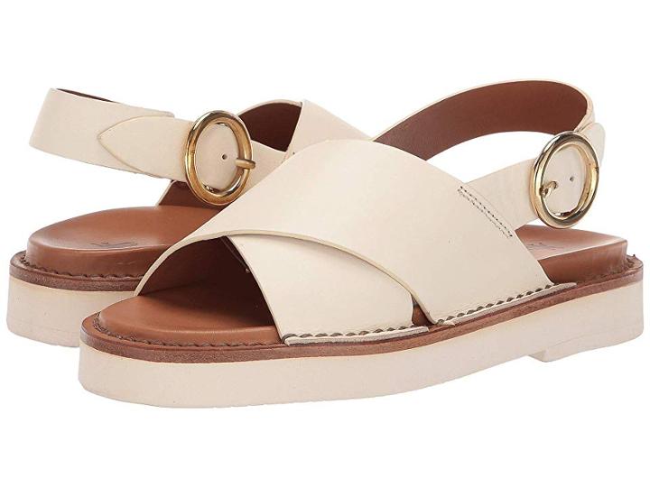 Frye Shay Flatform Sling (white) Women's Shoes