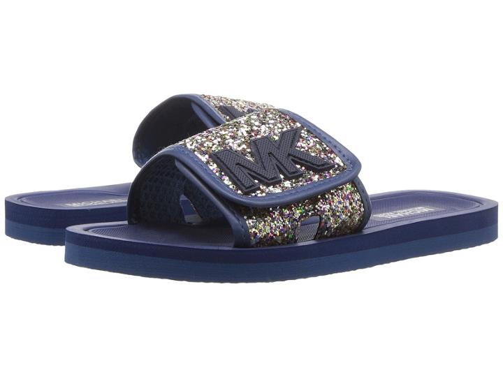 Michael Michael Kors Kids Eli Glow (little Kid/big Kid) (navy Multi Glitter) Girl's Shoes