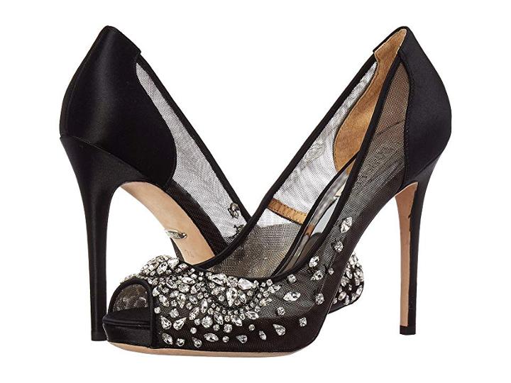 Badgley Mischka Pepper (black Satin) Women's Sandals