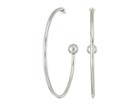 Steve Madden Solid Open Hoop Post Earrings (silver) Earring