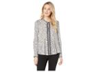Lucky Brand Printed Peasant Top (black Multi) Women's Long Sleeve Pullover