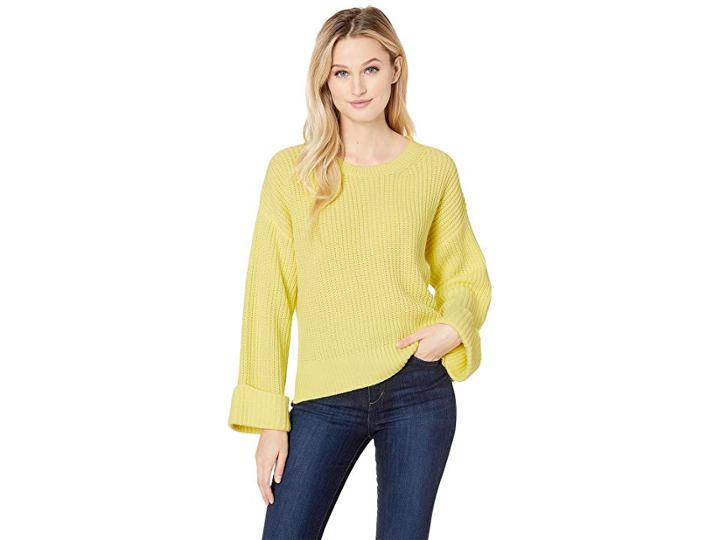Sanctuary Now Or Never Popover Sweater (ice Lime) Women's Sweater