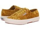 Superga 2750 Crushedvelw (mustard) Women's Shoes