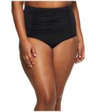 Becca By Rebecca Virtue Plus Size Color Splash High-waist Bottoms (black) Women's Swimwear