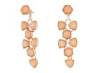 Vera Bradley Geo Facets Convertible Earrings (rose Gold Tone/peach) Earring