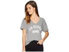 The Original Retro Brand On Cloud Wine Boyfriend V-neck (mocktwist Heather Grey) Women's Clothing
