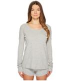 Maison Du Soir Edith Long Sleeve Top (light Heather Grey) Women's Long Sleeve Pullover