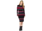 Cupcakes And Cashmere Jaslene Bodycon Striped Sweater Dress (black) Women's Dress
