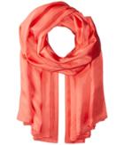 Echo Design The Everyday Silk Wrap (hot Coral) Scarves