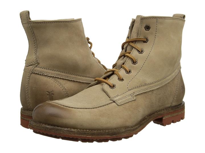 Frye Phillip Lug Workboot (cement Textured Full Grain) Men's Work Lace-up Boots