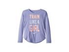 Nike Kids Train Like A Girl Modern Long Sleeve Tee (toddler) (twilight Pulse) Girl's T Shirt