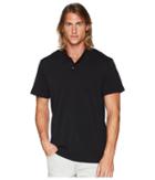 7 For All Mankind Short Sleeve Pique Polo (old Black) Men's Short Sleeve Pullover