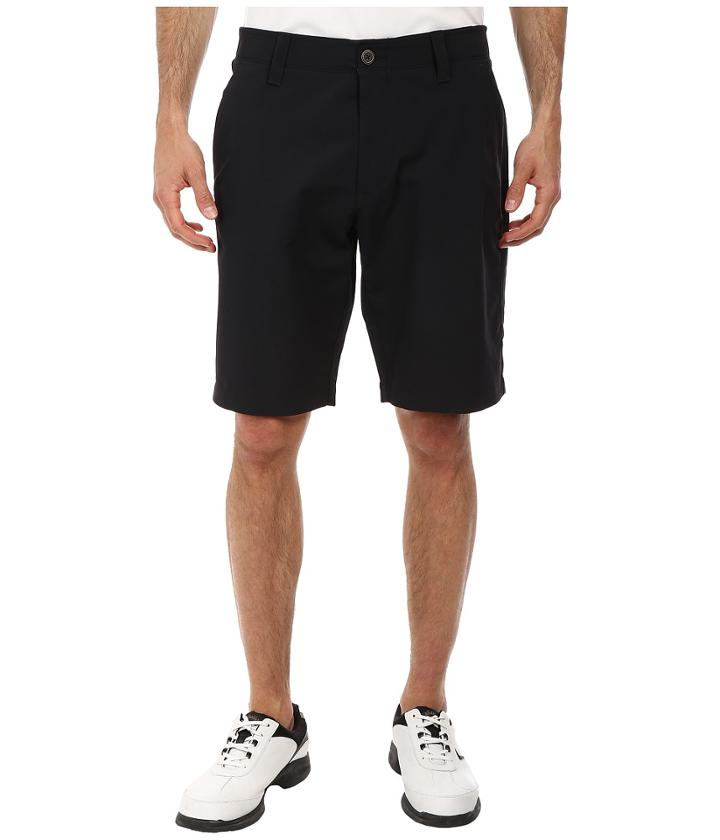 Under Armour Golf Ua Match Play Short (black/true Gray Heather/black) Men's Shorts