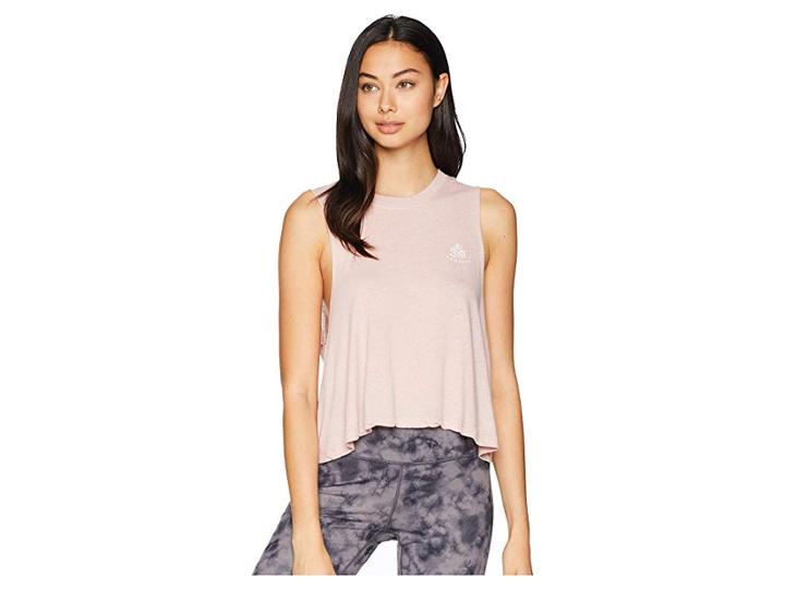 Spiritual Gangster Om Honor Crop Tank Top (shell) Women's Sleeveless