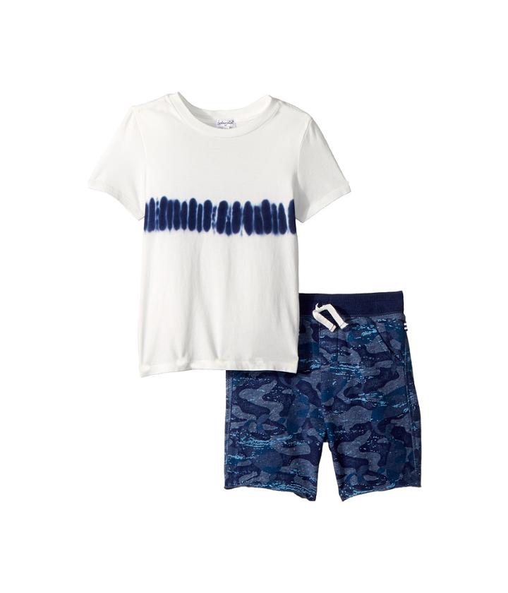 Splendid Littles Whale Camo Short Set (toddler) (full Sail) Boy's Active Sets