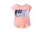 Nike Kids Block Chest Print Tee (toddler) (pink Tint) Girl's T Shirt
