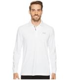 Under Armour Golf Long Sleeve Polo (white/white/steel) Men's Long Sleeve Pullover