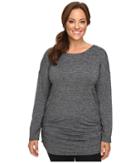 Lucy Extended Manifest Long Sleeve Tunic (lucy Black Micro Stripe) Women's Long Sleeve Pullover