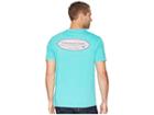Vineyard Vines Short Sleeve Surf Logo Pocket Tee (aquinnah Aqua) Men's T Shirt