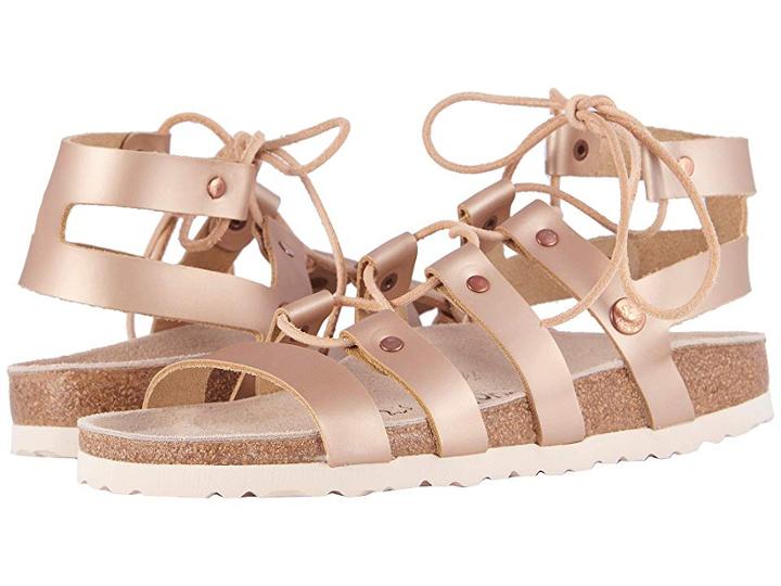 Birkenstock Cleo (frosted Metallic Rose Leather) Women's Sandals