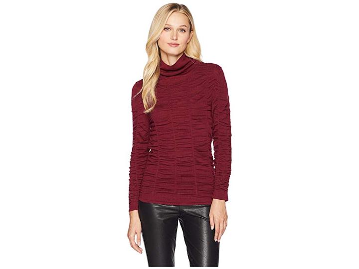 Nic+zoe Scrunched Up Top (amaranth) Women's Clothing