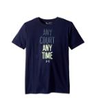 Under Armour Kids Any Court Any Time Short Sleeve Tee (big Kids) (midnight Navy/quirky Lime/steel) Boy's T Shirt