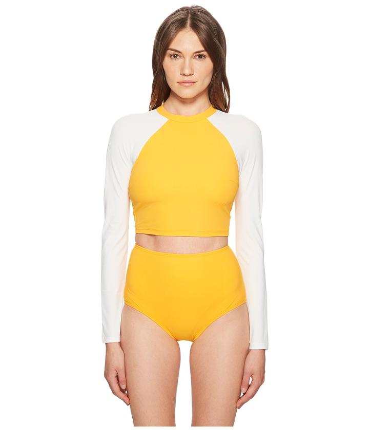 Flagpole Everly Rashguard (tangerine/pearl) Women's Swimwear