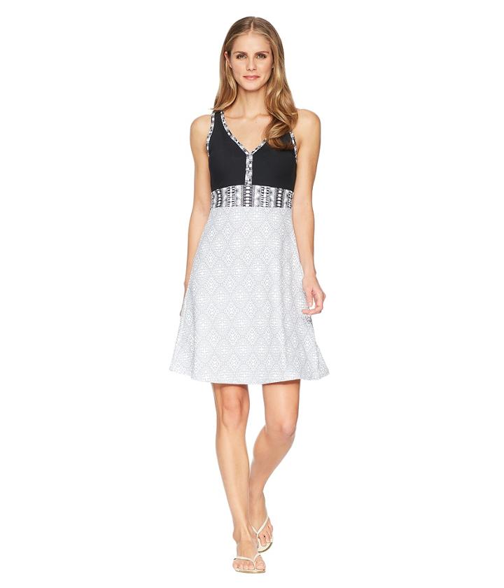 Marmot Becca Dress (white Frolic/black) Women's Dress